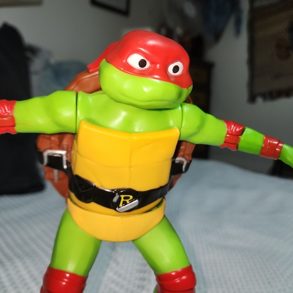 TEENAGE MUTANT NINJA TURTLES GIANT COWABUNGA SKATEBOARD RAPHAEL NO REMOTE 13" - Picture 3 of 6